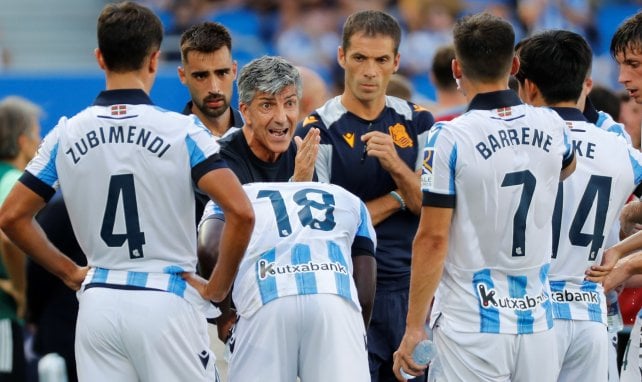 Imanol Alguacil con la Real Sociedad